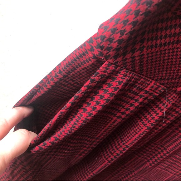 NWT Torrid Houndstooth Premium Ponte Culotte Jumpsuit in Red Plaid 3X - Picture 10 of 11